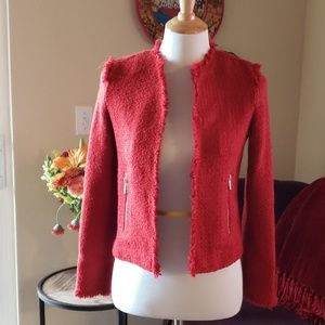 Bright red blazer